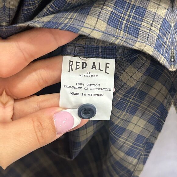 Red Ale Alesbury Mens Plaid Button‎ Up Shirt XXL Casual Outdoor Grunge - Picture 6 of 9